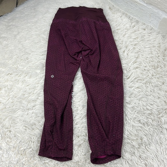 Lululemon Shake It Out Crop Star Pixel Raspberry Bordeaux Drama / Bordeaux Drama - Picture 5 of 5